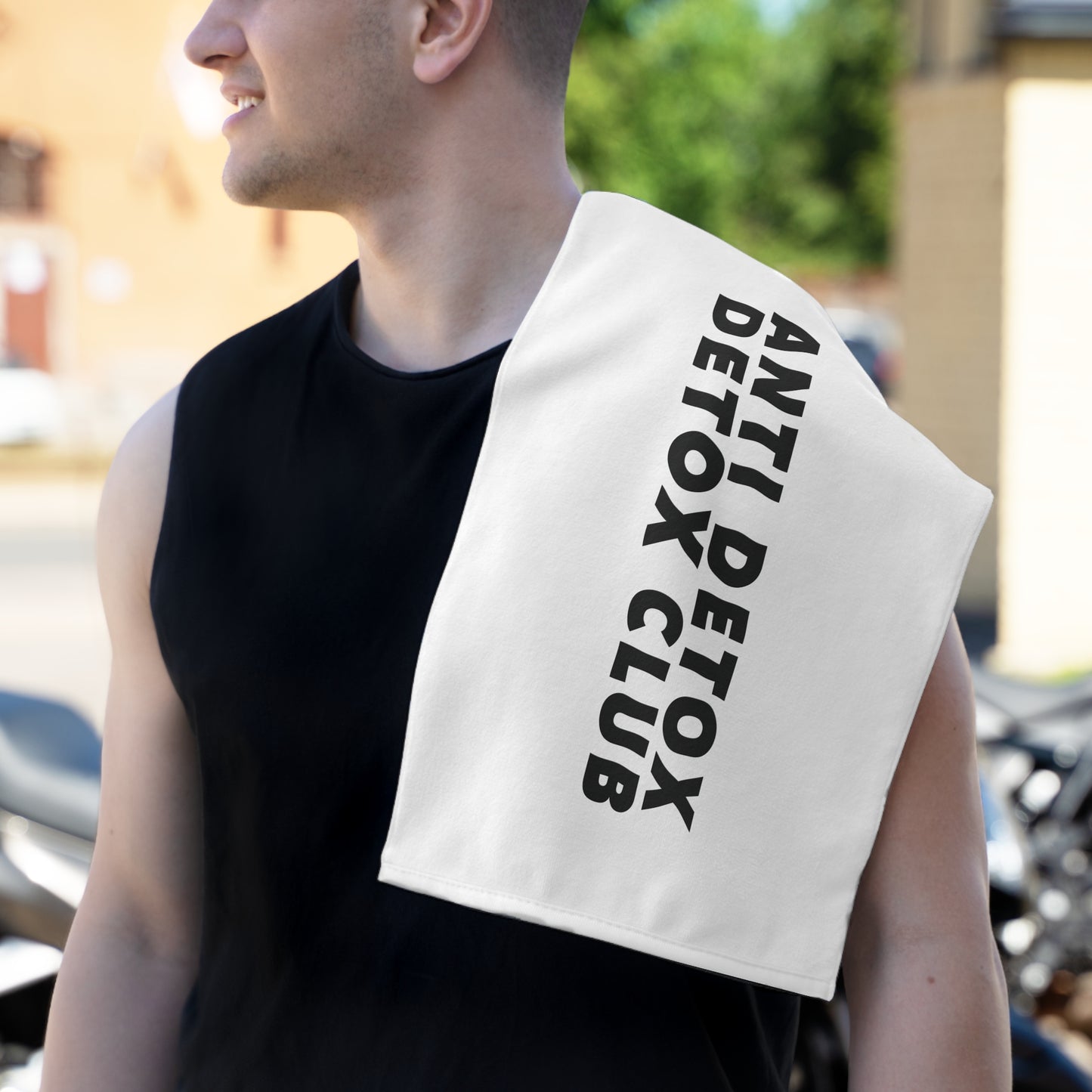 Anti detox detox club workout towel